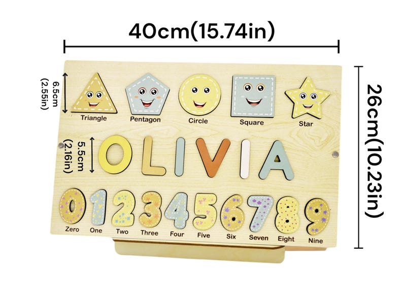 Personalized Name Puzzle Newborn Baby Gift Montessori Puzzle for