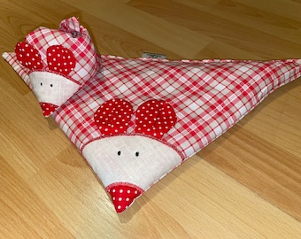 Grain Pillow Mouse Heat Pad - red dots / red check - L / XL / XXL