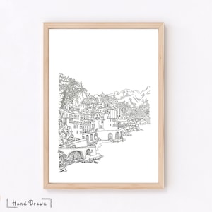 Amalfiküste, Italien, Amalfiküste, Positano Print, Italien Poster, Italien Wandkunst
