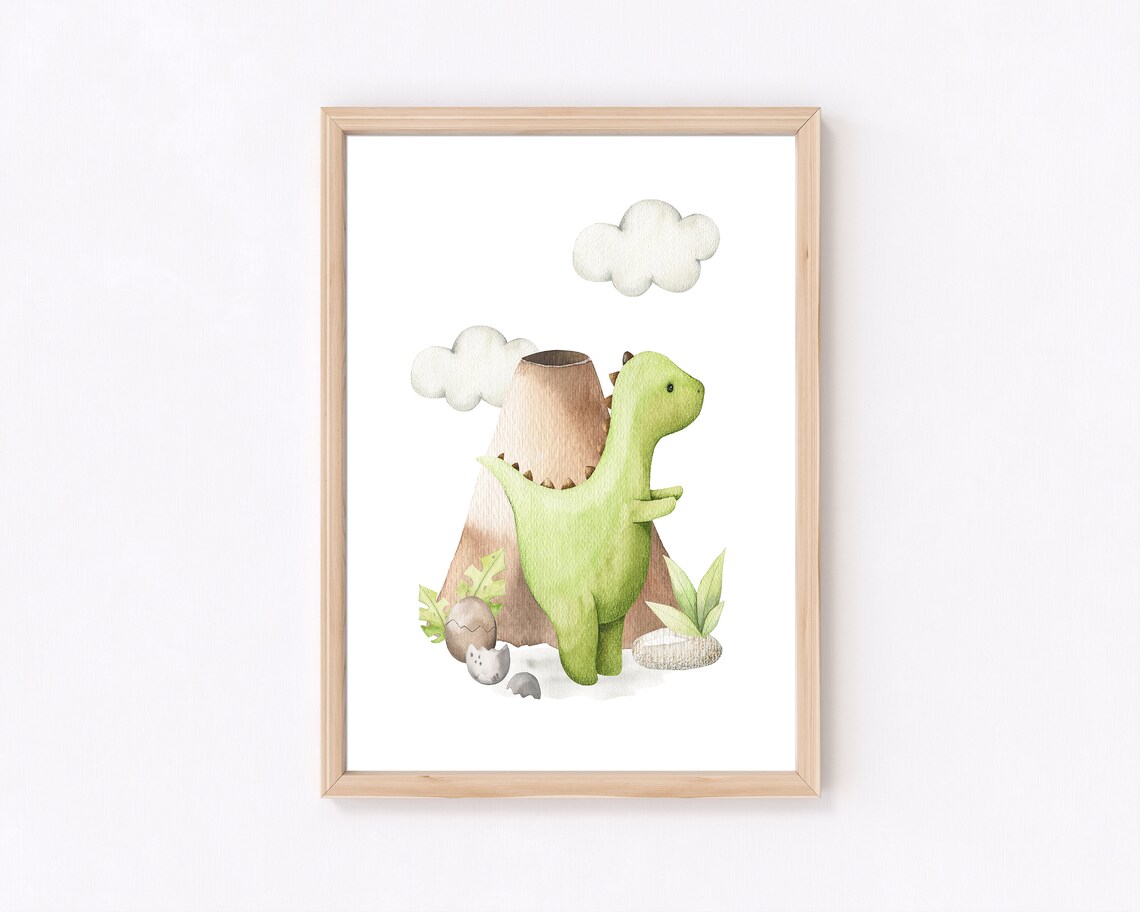 Dinosaur Nursery Decor, Nursery Prints, Dinosaur Print, Nursery Wall ...