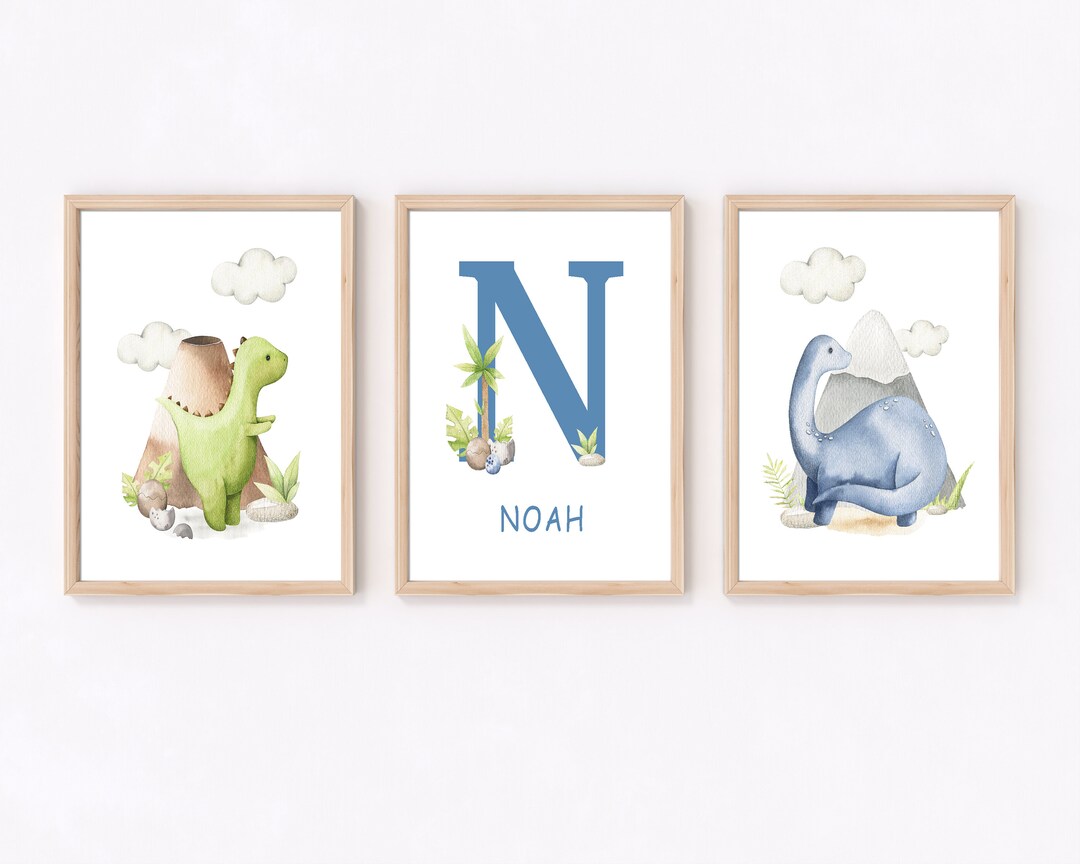 Dinosaur Nursery Decor, Nursery Prints, Dinosaur Print, Nursery Wall ...
