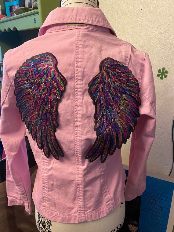 Pink Angel wings jean jacket...awesome.....