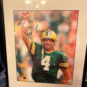 Autographed Bret Favre framed pic ...authentic? it&#39;s says to Liz