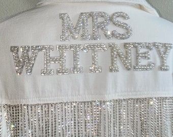 Personalized jacket for bride | gift for bride | Mrs jacket | Bridal shower gift | bachelorette jacket | Nashville jacket