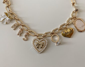 Bride Charm Necklace | Mrs Charm Gift | Bride Gift | DIY Charm Necklace | Charm Bracelet | Build Your Own Charm Necklace | Charms | Bride