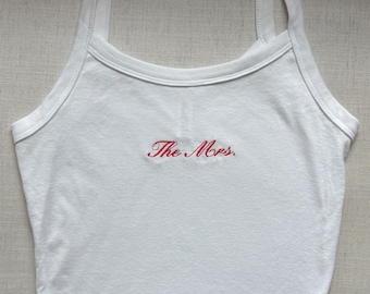 Embroidered Bride Tank Top | Bridal Shower Gift