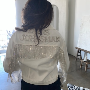 Bride jacket | western bachelorette | Mrs Jacket | wifey jacket | Mrs gift | Rodeo bachelorette | Bride gift |cropped