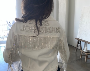 Bride jacket | western bachelorette | Mrs Jacket | wifey jacket | Mrs gift | Rodeo bachelorette | Bride gift |cropped