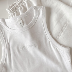 Custom Embroidered Bride Tank – Personalized Bride Script Tank Top for Bachelorette, Getting Ready & Bridal Shower