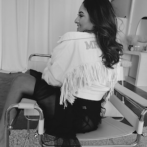 Bride jacket | Nashville bachelorette | Mrs Jacket | wifey jacket | Nash Bach | Rodeo bachelorette | Bride gift |cropped | last ride Bach image 6