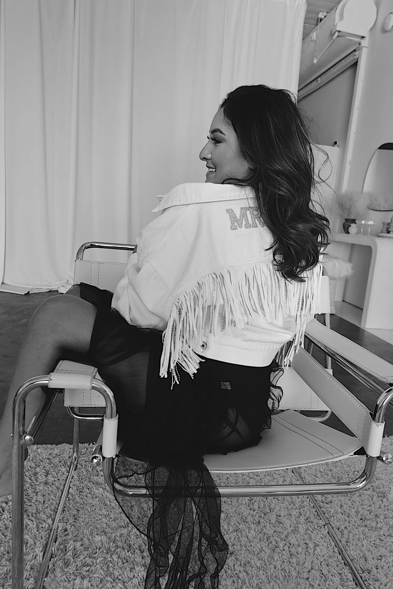 Bride jacket | Nashville bachelorette | Mrs Jacket | wifey jacket | Nash Bach | Rodeo bachelorette | Bride gift |cropped | last ride Bach image 6