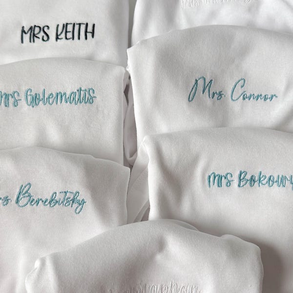 Custom Embroidered Sets - Etsy