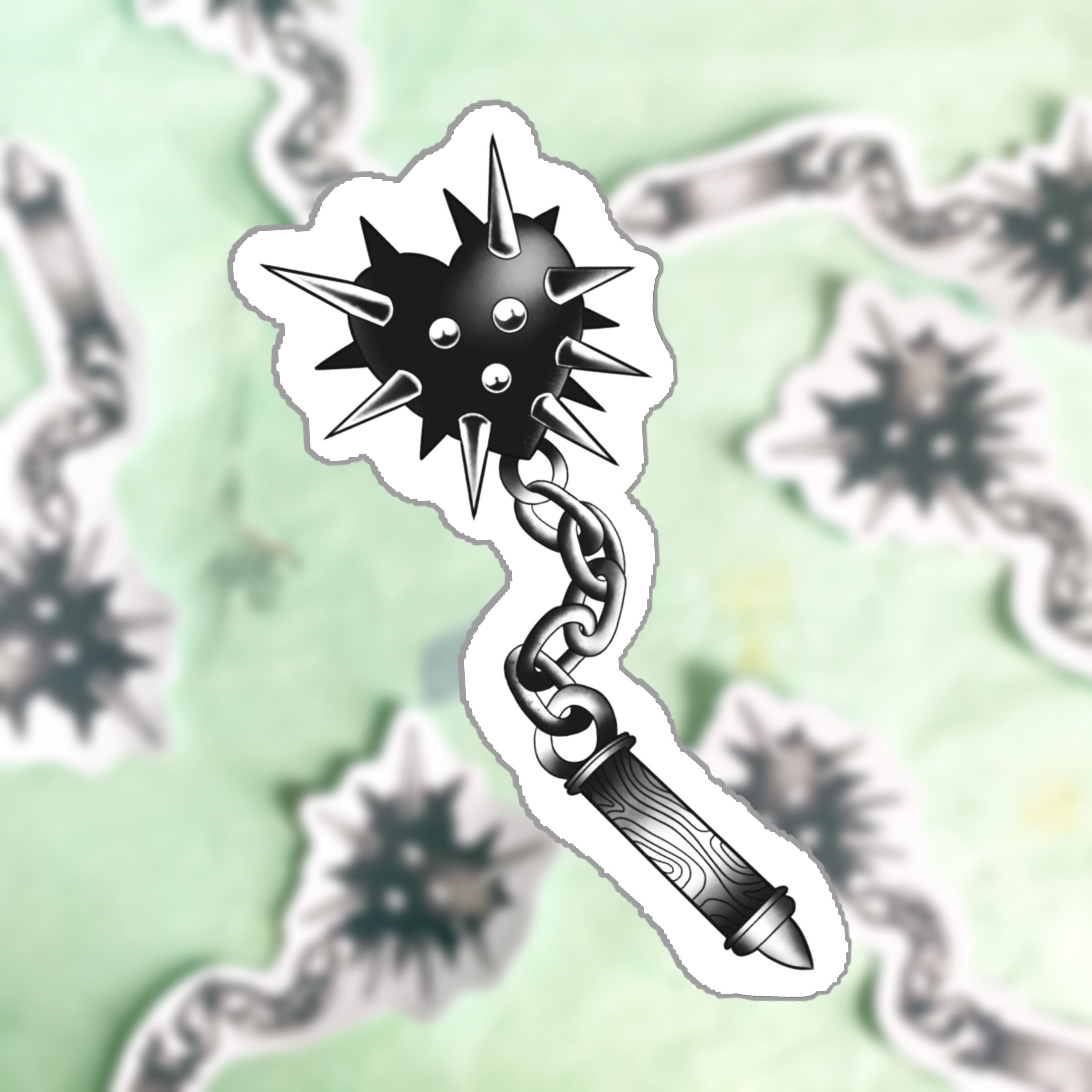 Heart mace sticker Etsy
