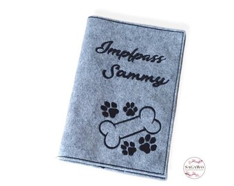 Vaccination passport cover, envelope, pet ID card, vaccination card cover, dog accessories, vet, agility, pet, EU pet ID card, customizable.