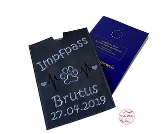 Impfpasshülle personalisierbar,Hülle Heimtierausweis,Hülle Impfausweis,Hundezubehör,Tierarzt,Agility,Hundehülle,Haustier,EU-Heimtierausweis