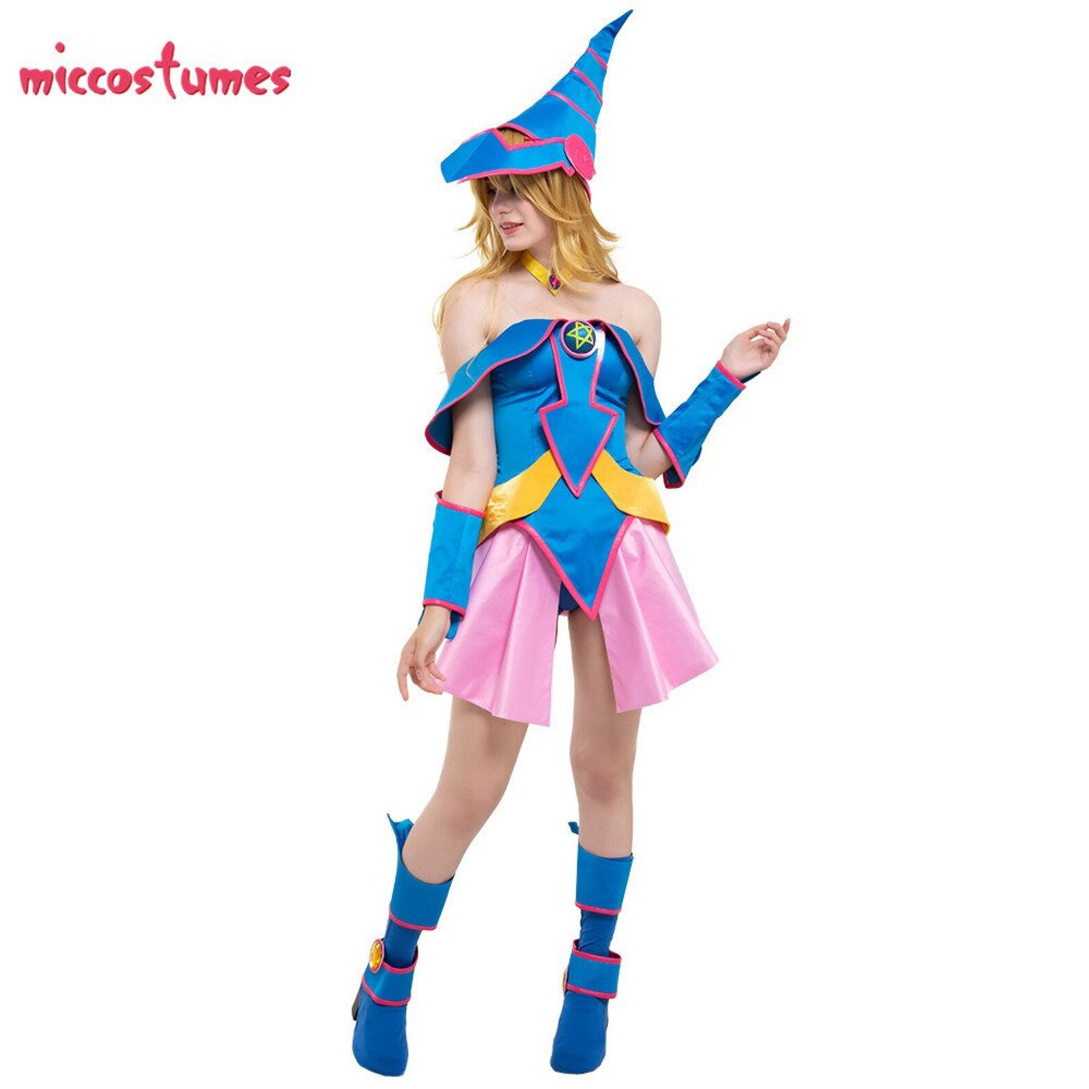 Dark Magician Girl Cosplay Costume With Hat Woman Halloween Etsy UK