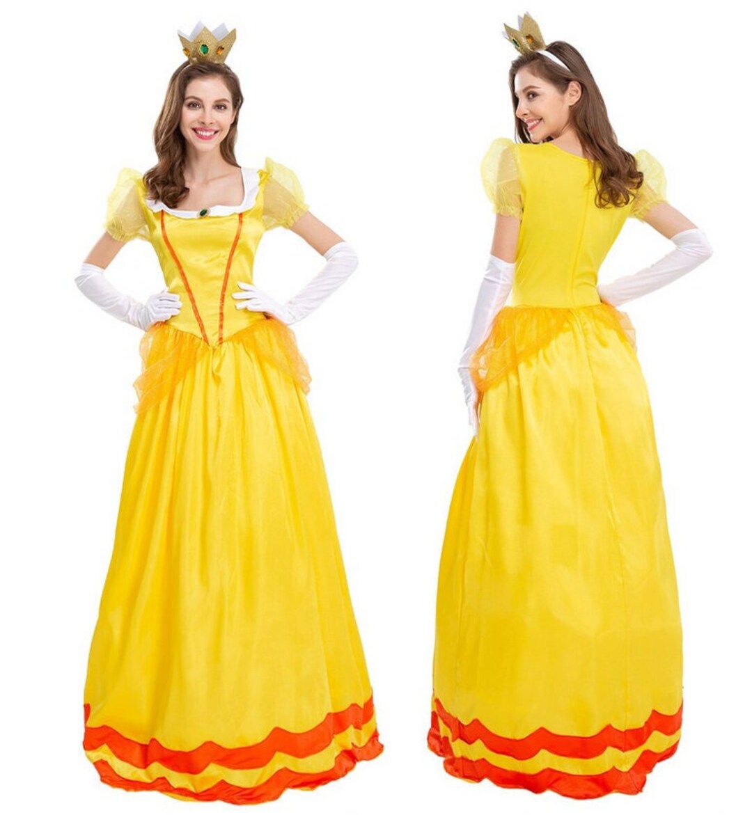 Princess Daisy Cosplay Women Costume Anime Game Princess Etsy