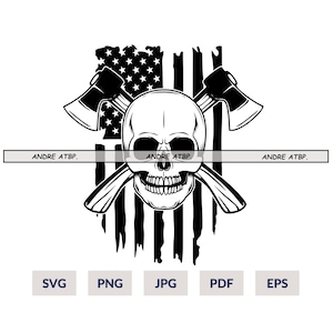 US Lumberjack Skull svg, US Logging Clipart, Wood Man Cut File, Saw Axe Eps, Lumberjack Skull png, Wood Cutter svg, Logger Dad Stencil