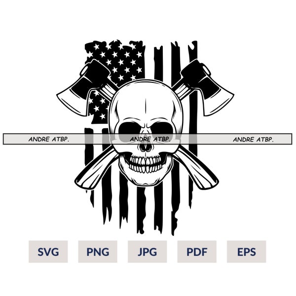 Logging Skull Stickers Etsy