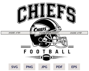 Vintage Chiefs Football SVG Design | Retro Sports Apparel (Digital Download)