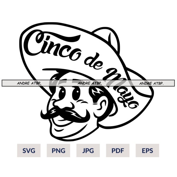 Cinco de Mayo SVG, Fiesta SVG, Mexican hat, Sombrero, Cinco de Mayo PNG, Cinco de mayo shirt, May 5th Svg, Cinco De Mayo