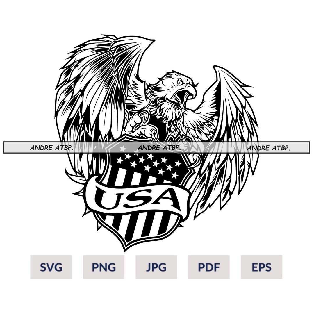 Patriotic Eagle Svg File | Eagle Through Flag Svg | American Flag Svg ...
