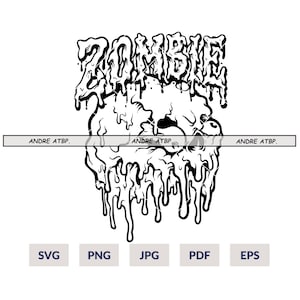 Zombie svg, hersenen svg, Halloween svg, digitale download, monster svg, ondoden svg, zombie clipart, zombie-apocalyps, volwassen svg, enge zombie