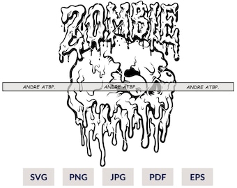 Zombie svg, Brains svg, Halloween svg, Digital Download, Monster svg, Undead svg, Zombie clipart, Zombie apocalypse, Adult svg, Scary Zombie