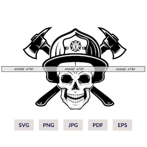 Firefighter Skull Svg File | Firefighter svg | Fireman svg | Firefighter Shirt | Firefighter Png | Firefighter Clipart | 911 Svg | Cut files