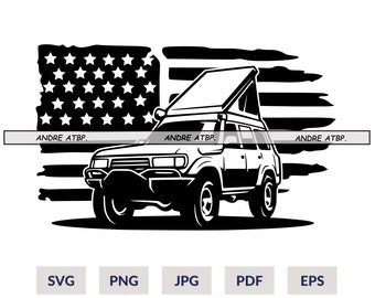 US Off Road Car SVG, Off Road SVG, Adventure Offroad, Offroad car png, Camper svg, Outdoor svg, eps, pdf, digital download