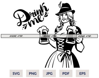 Trink mich SVG, Bier SVG, Oktoberfest SVG, Bier T-Shirt Aufkleber Aufkleber Grafik, Cricut druckbare Clip Art Vektor digitale SVG Png Eps Jpg