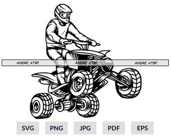 ATV Svg, Atv Racing Svg, 4 Wheeler Svg File, Atv Clipart, Quad Riding Svg, Four Wheeler Svg, Offroad Svg, Mud Riding Svg, Dirt Riding Svg