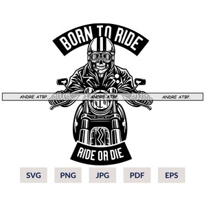 Skeleton Riding Motorcycle Svg, Born to Ride Svg, Motorbike Svg, Skull Biker Svg, Skeleton Svg, Biker Skull Svg, Biker Shirt