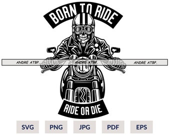 Skeleton Riding Motorcycle Svg, Born to Ride Svg, Motorbike Svg, Skull Biker Svg, Skeleton Svg, Biker Skull Svg, Biker Shirt