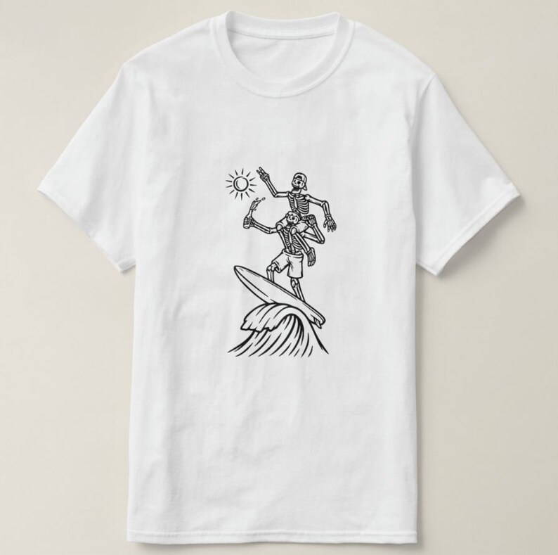 Surfing Skeletons SVG, Surf T-shirt Logo Graphics, Cut Files, Surfer ...