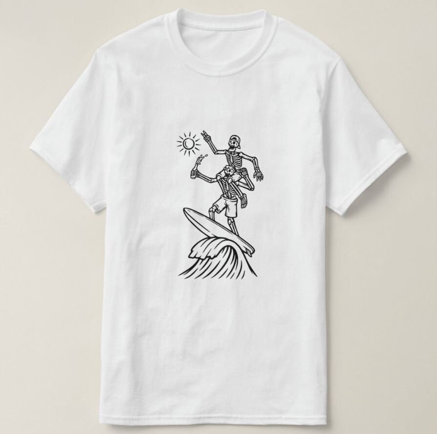 Surfing Skeletons SVG, Surf T-shirt Logo Graphics, Cut Files, Surfer ...