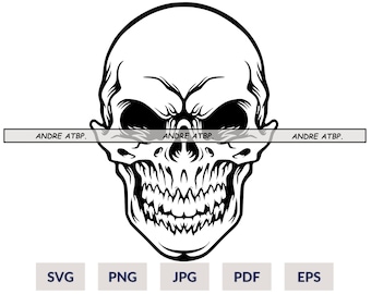 Skull Svg | Skull Head Svg | skeleton svg Skull Clipart | Skull Illustration | Skull Shirt | Skull Silhouette | Skull Cut Files | Skull Png