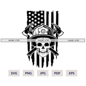 US Firefighter Skull Svg | Firefighter svg | US Firefighter svg | Firefighter Shirt | Firefighter Png | Firefighter Clipart | Cutting files