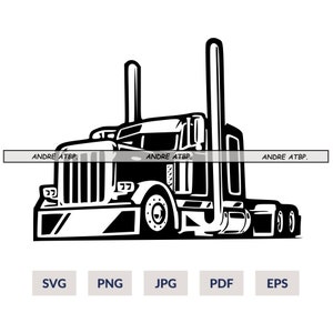 Semi truck Svg, Semi Truck Png, Truck Driver Png, Trucker Svg, 18 Wheeler Svg, Truck Clipart, Cut Files for Cricut, Clipart, Svg, Png, Eps