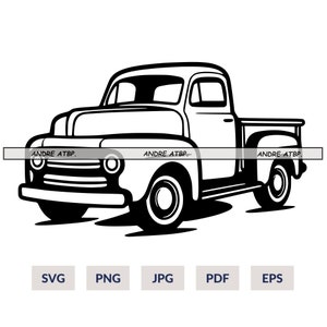 Vintage Truck SVG File, Classic Pickup Truck Svg, Farm Truck SVG, Pickup Truck Svg, Retro Car Svg, Cricut Cutting Files, Svg File for Cricut