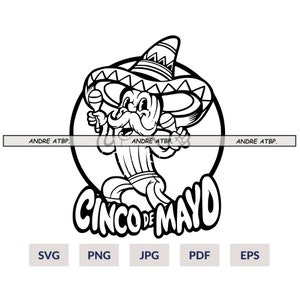 Cinco De Mayo svg, Cinco de Mayo Cactus Svg, Happy Cinco De Mayo Svg, Fiesta Cut Files, Mexico Svg, Cactus Clipart, Silhouette Cricut