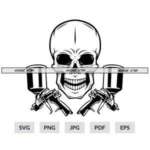 Paint Brush Painter Svg | Air Brush Painter svg | Painting svg | Painting Shirt svg | Painting Clipart | Painter Skull svg | Png Jpg Eps Pdf