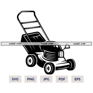 Rasenmäher SVG, Push Mäher SVG, Push Rasenmäher SVG, Rasenmäher Grafiken Clip Art, Silhouette schneiden Datei druckbare Clipart Vektor digital