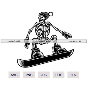 Skeleton snowboarding svg, Skeleton svg, snowboard svg, Skeleton snowboard svg, Skeleton png, jpg, pdf, eps, Instant download