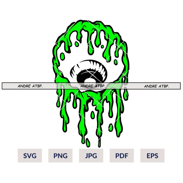 Spooky eye Ball SVG, Melting eye ball Svg, Monster eye PNG, Halloween SVG, eye ball svg, Dripping Eyes svg, Eyeball cricut file