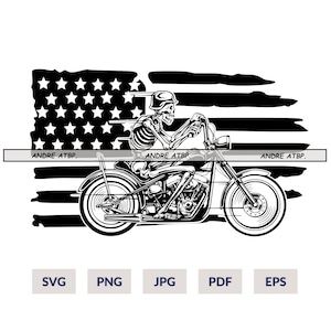 US Skeleton Riding Motorcycle Svg, Dead Skeleton Rider Svg, Motorbike Svg, Skull Biker Svg, Skeleton Svg, Biker Skull Svg, Biker Shirt