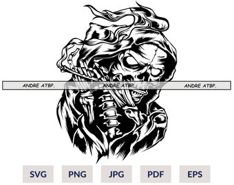 Grim Reaper SVG T-Shirt Decal Vinyl Stencil Graphics | Death SVG | Cricut Cut File Silhouette Cuttable Clipart Vector Digital Png Eps