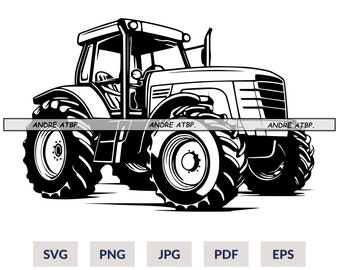 Farm Tractor SVG Cut File, Farm life SVG, Farmer Svg, Transportation Cut File, Cricut Design Space, Silhouette Cut Files, Cricut Cut Files