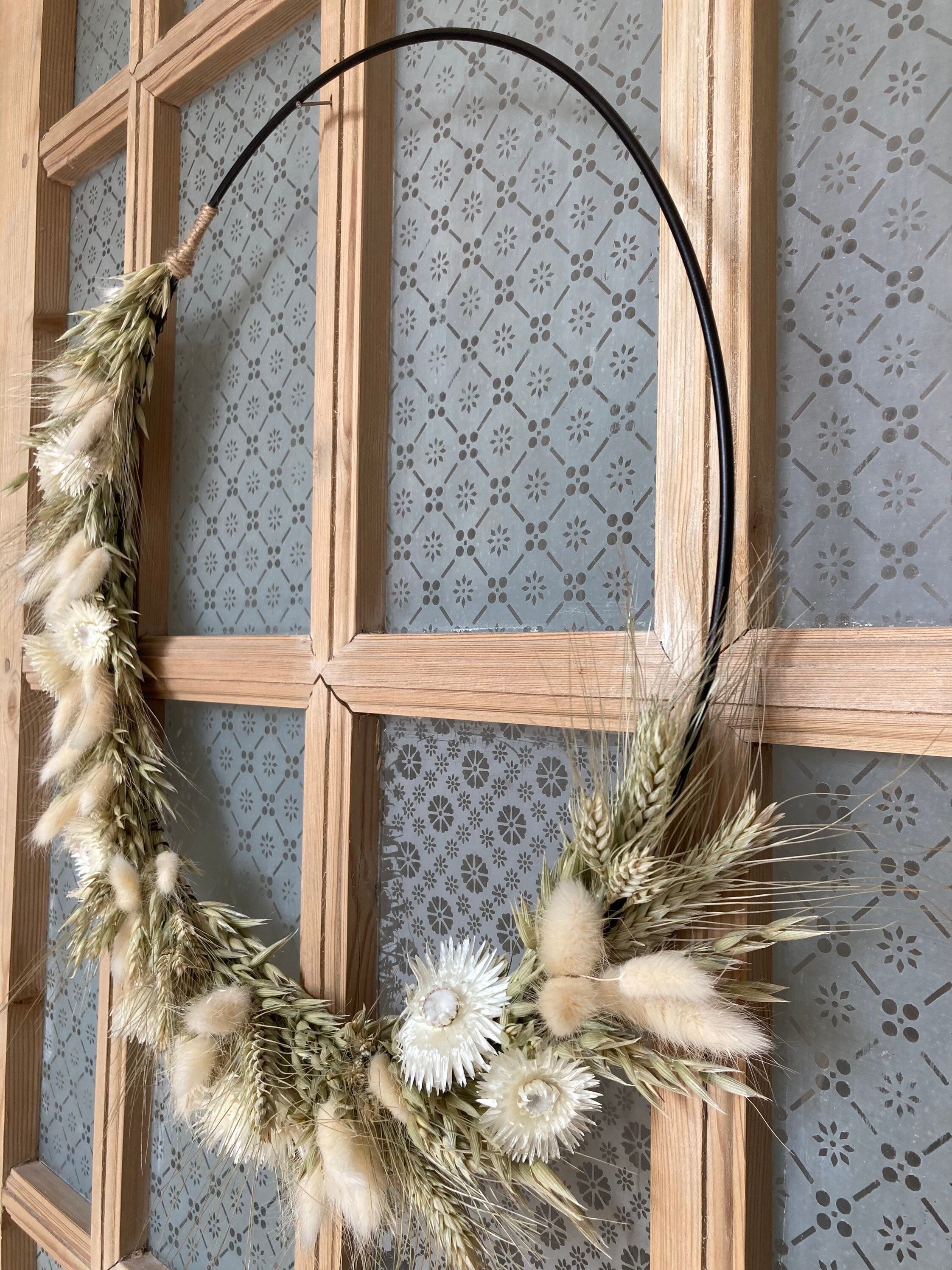 Couronne de Fleurs Séchées, Couronne Murale