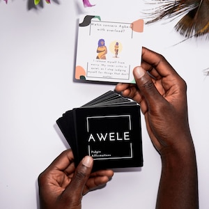 Awele Pidgin affirmations | Positive Affirmation Cards | Affirmation Deck | Self Care | Black Girl Magic | Affirmation Deck for Black Women